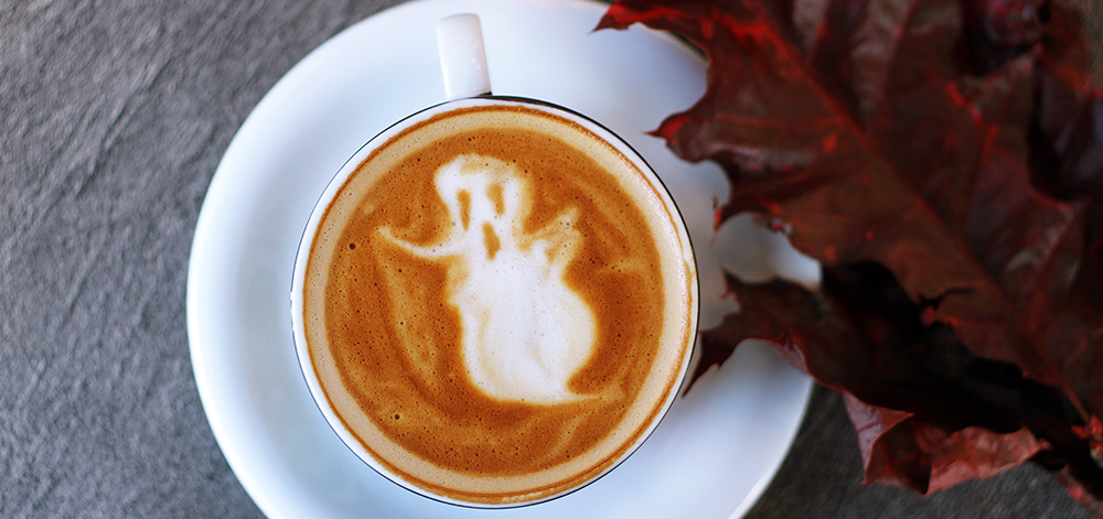 ghost latte art