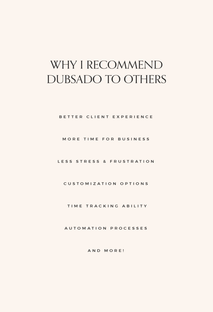 Why I recommend Dubsado